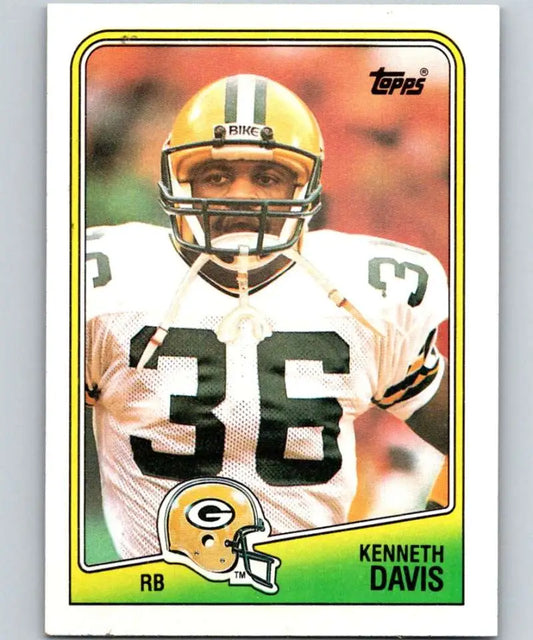 1988 Topps #316 Kenneth Davis EX Excellent Green Bay Packers Football Card