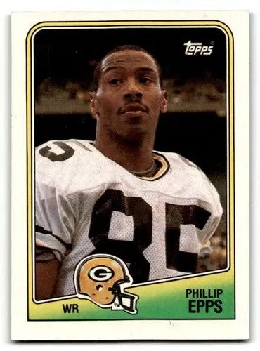 Original gloss Phillip Epps Green Bay Packers football card from 1988 Topps #317