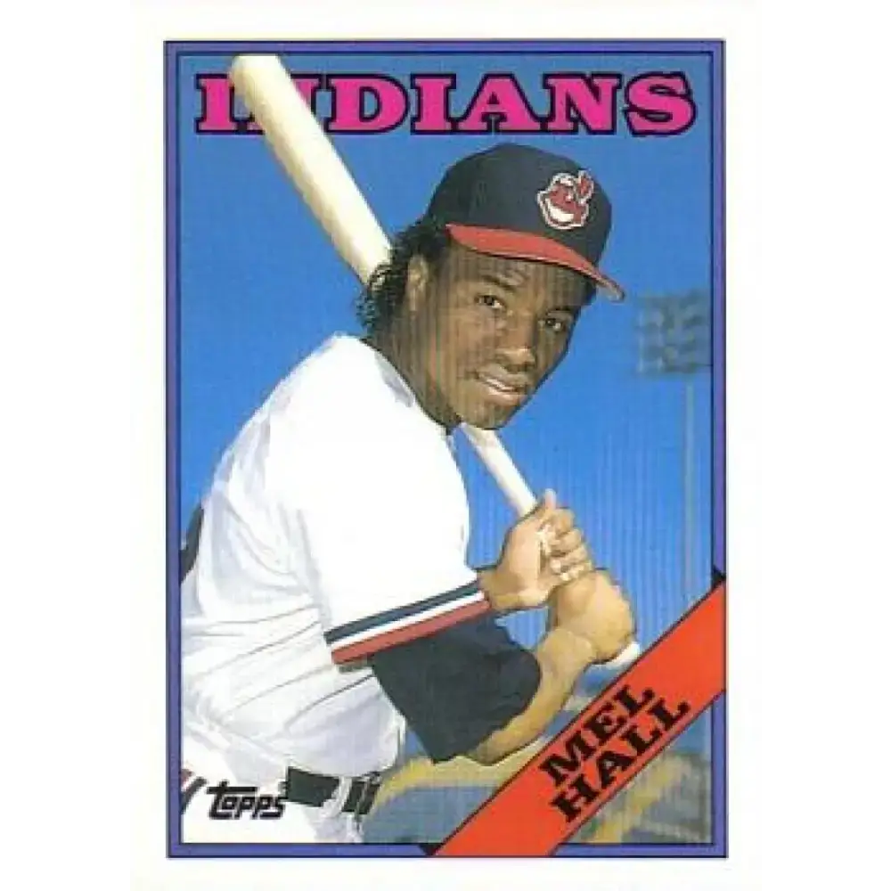 1988 Topps #318 Mel Hall NM-MT Cleveland Indians Baseball Card - Baseball Card Single
