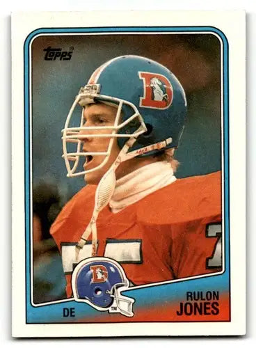 Original gloss 1988 Topps Rulon Jones Denver Broncos football trading card
