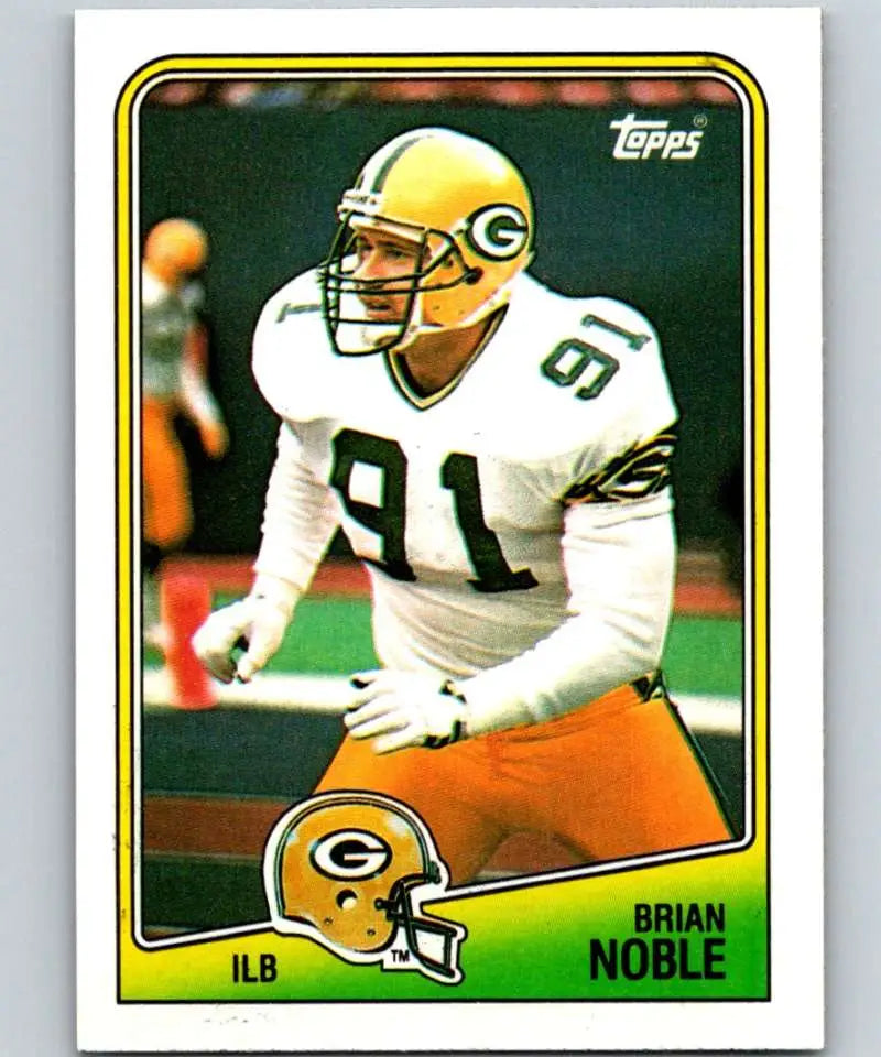 1988 Topps #321 Brian Noble EX Excellent RC Rookie Green Bay Packers Football Card - Football Card Single