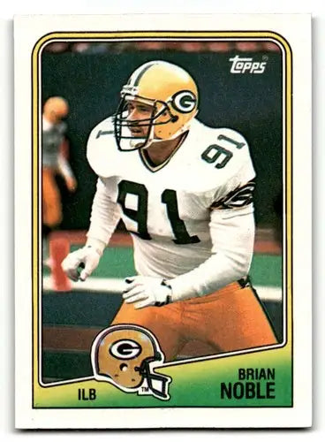 Original gloss Brian Noble Green Bay football card from 1988 Topps #321