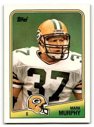 Original gloss Mark Murphy Green football card from 1988 Topps featuring Green Bay Packers