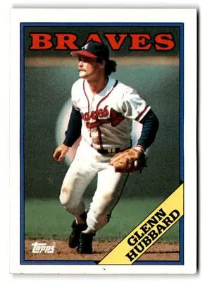 1987 Topps Glenn Hubbard baseball card from the 1988 Topps #325 series