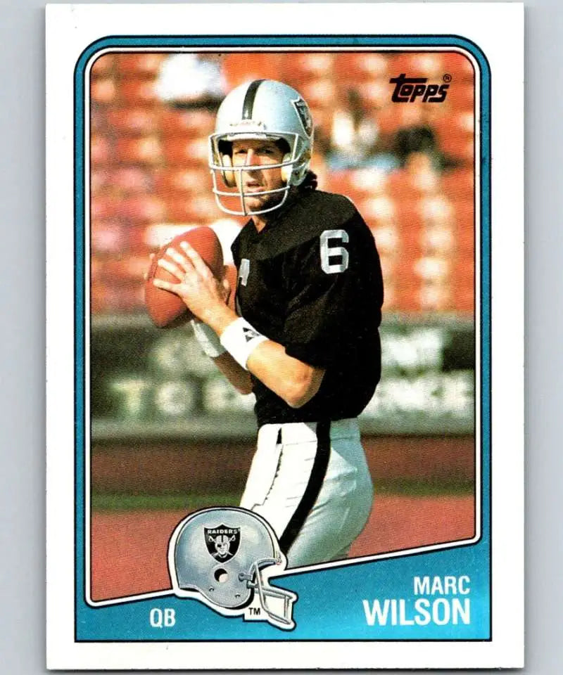 1988 Topps #326 Marc Wilson EX Excellent Los Angeles Raiders Football Card - Football Card Single