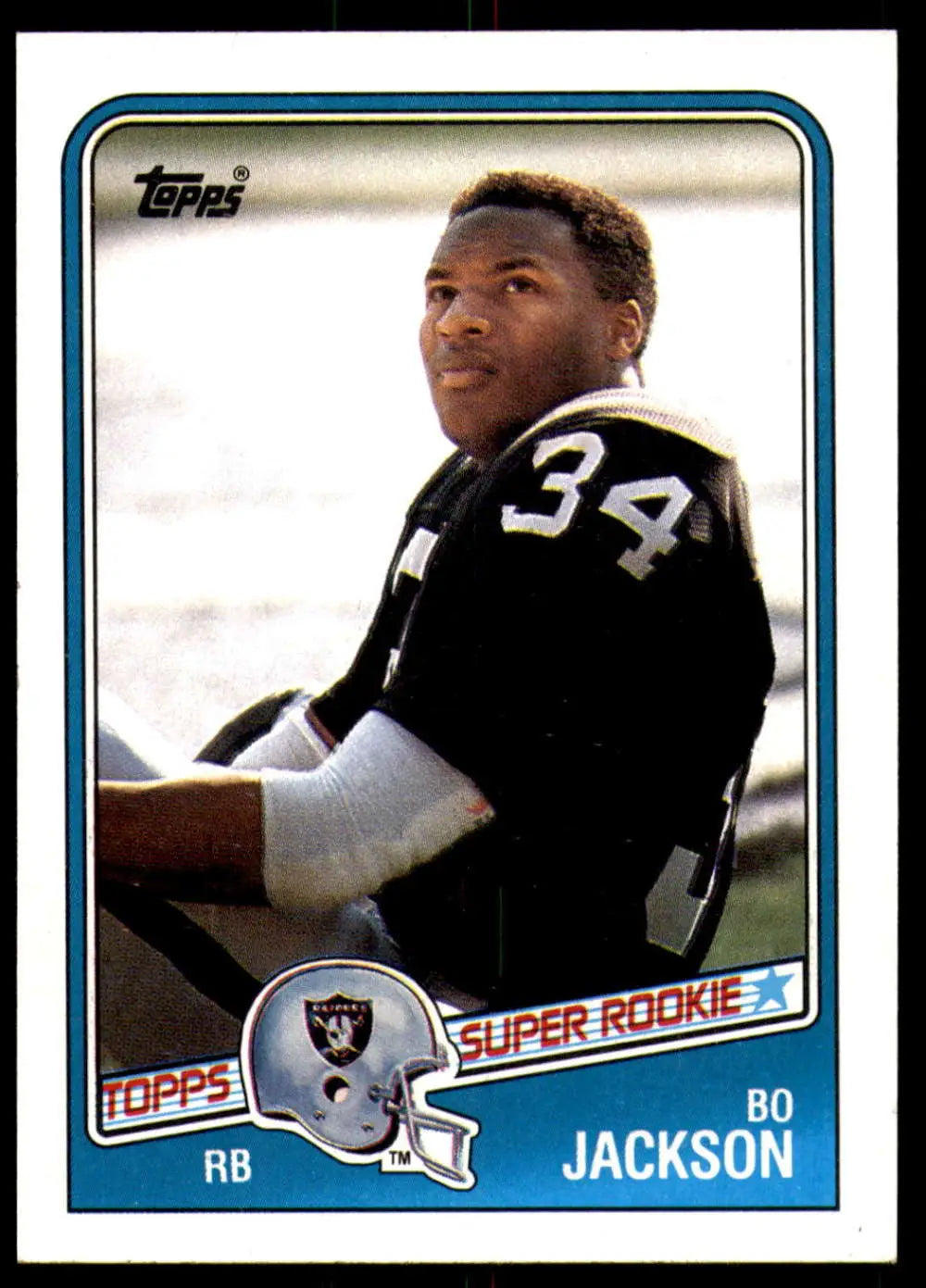 1988 Topps #327 Bo Jackson EX Excellent RC Rookie Los Angeles Raiders Football Card - Football Card Single