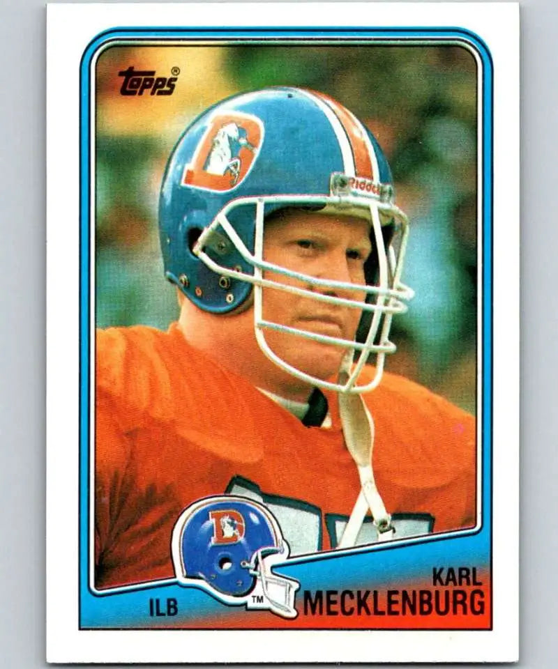 1988 Topps #33 Karl Mecklenburg EX Excellent Denver Broncos Football Card - Football Card Single