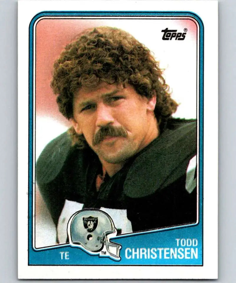 1988 Topps #330 Todd Christensen EX Excellent Los Angeles Raiders Football Card - Football Card Single