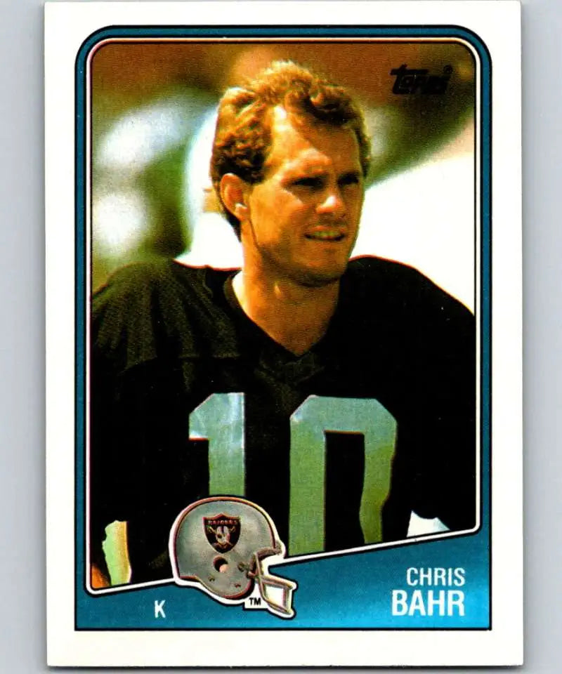 1988 Topps #331 Chris Bahr EX Excellent Los Angeles Raiders Football Card - Football Card Single
