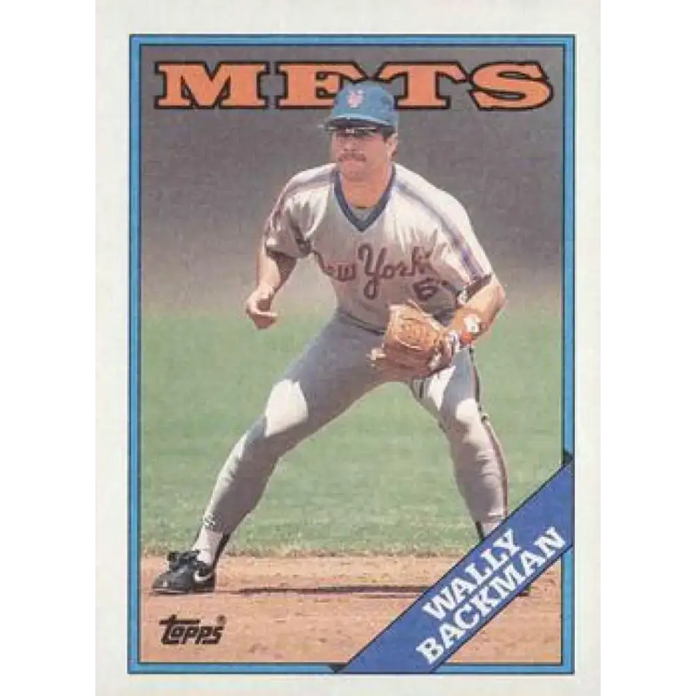 1988 Topps #333 Wally Backman NM-MT New York Mets Baseball Card - Baseball Card Single