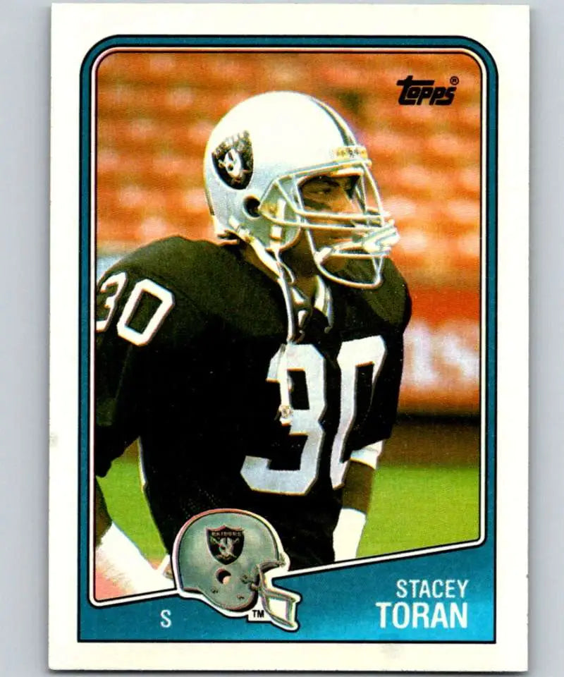 1988 Topps #336 Stacey Toran EX Excellent Los Angeles Raiders Football Card - Football Card Single