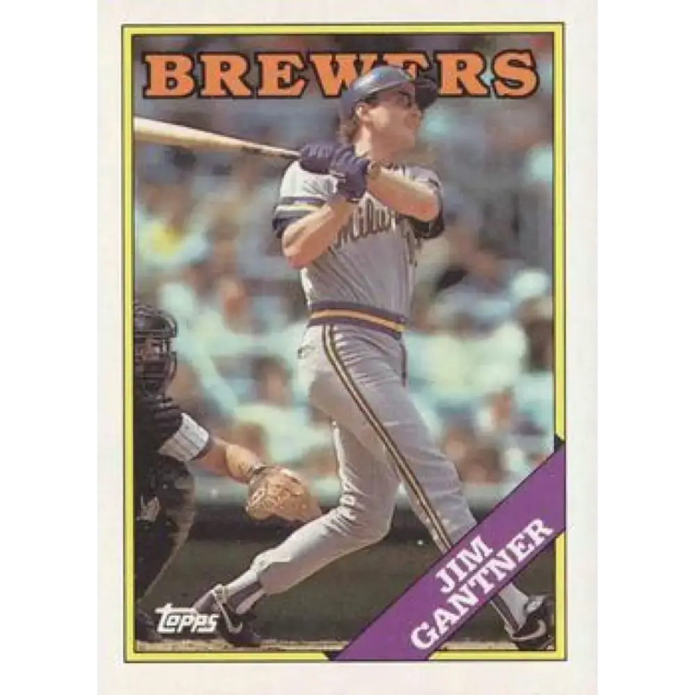 1988 Topps #337 Jim Gantner NM-MT Milwaukee Brewers Baseball Card