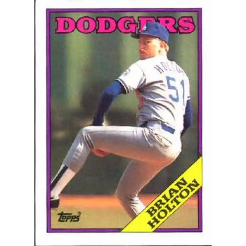 1988 Topps #338 Brian Holton NM-MT Los Angeles Dodgers Baseball Card - Baseball Card Single