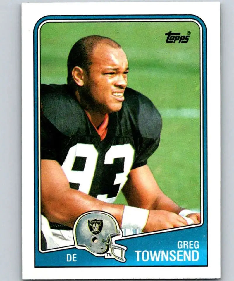 1988 Topps #338 Greg Townsend EX Excellent Los Angeles Raiders Football Card - Football Card Single