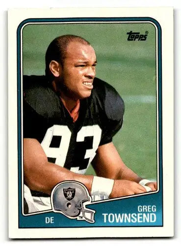 Original gloss Greg Townsend Los Angeles football card from 1988 Topps #338