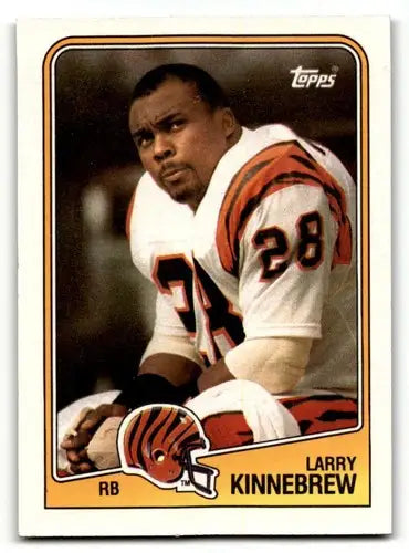 Larry Kinnebrew Cincinnati Bengals football card from 1988 Topps #341 featuring Kinnebrew Cincinnati Bengals