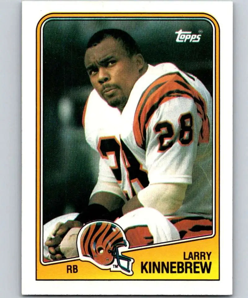 1988 Topps #341 Larry Kinnebrew EX Excellent Cincinnati Bengals Football Card - Football Card Single