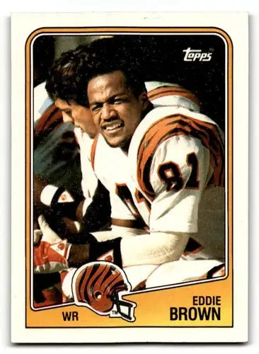 Eddie Brown Cincinnati football card from 1988 Topps #343 featuring Brown Cincinnati Bengals