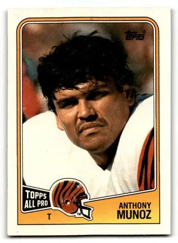 Original gloss Anthony Munoz Cincinnati football card from 1988 Topps #345