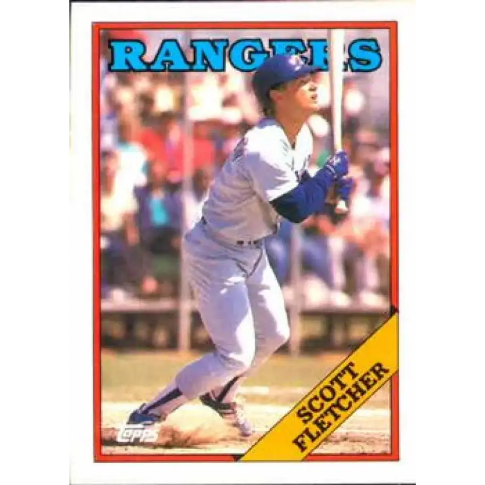 1988 Topps #345 Scott Fletcher NM-MT Texas Rangers Baseball Card - Baseball Card Single