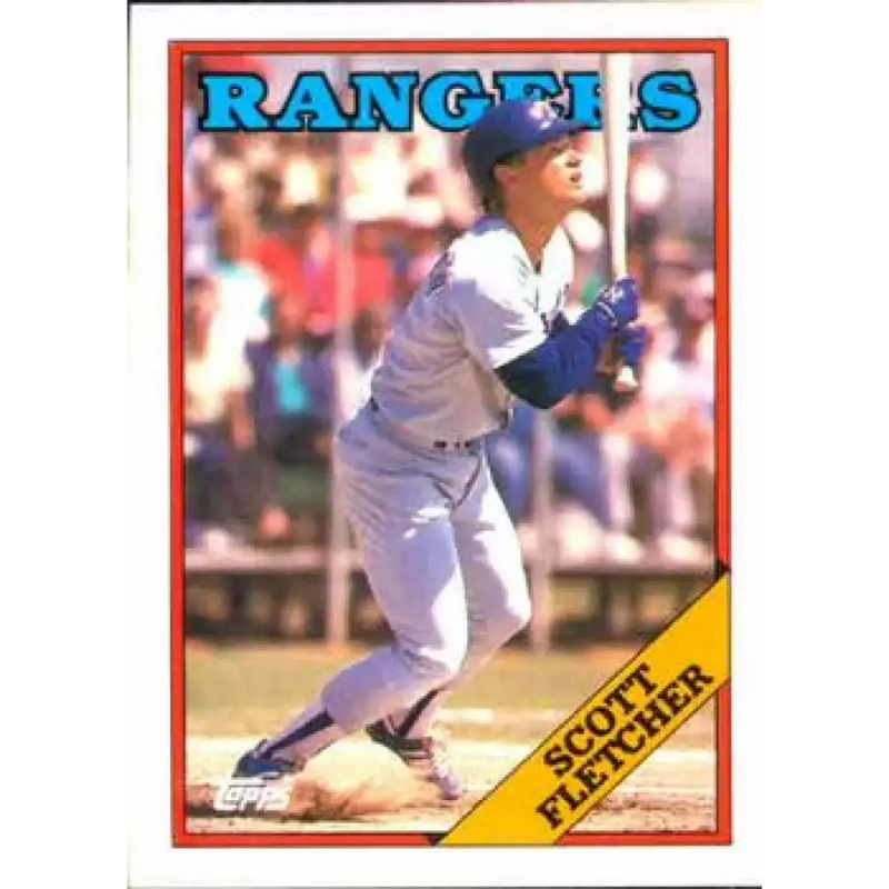 1988 Topps #345 Scott Fletcher NM-MT Texas Rangers Baseball Card - Baseball Card Single