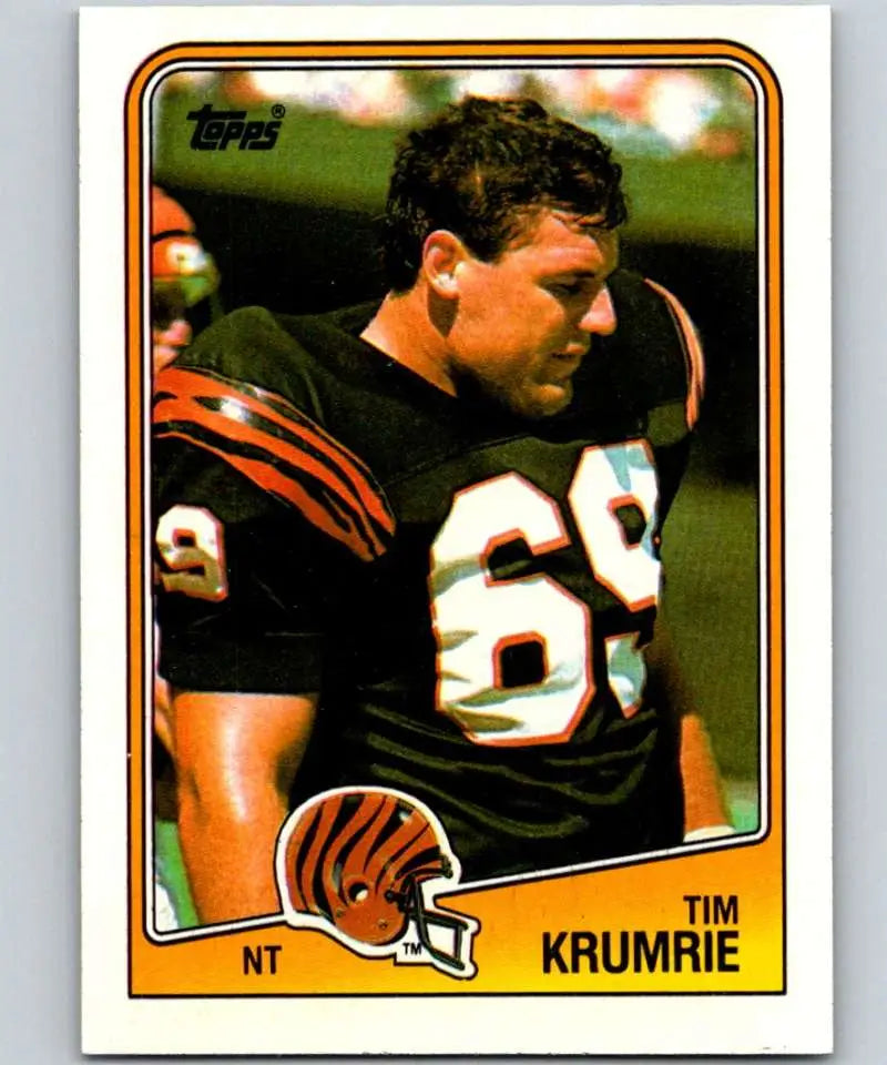 1988 Topps #347 Tim Krumrie EX Excellent RC Rookie Cincinnati Bengals Football Card - Football Card Single