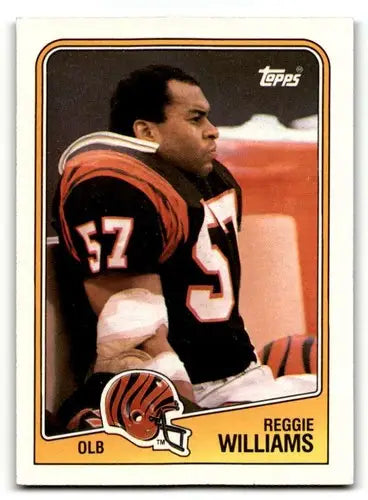 Football trading card of Reggie Williams Cincinnati Bengals from 1988 Topps series