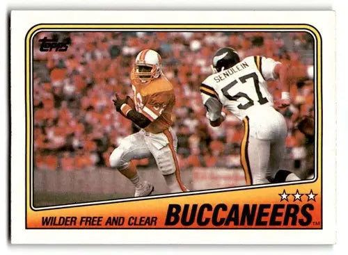 Football trading card featuring Wilder Free from the 1988 Topps Tampa Bay Buccaneers with original gloss