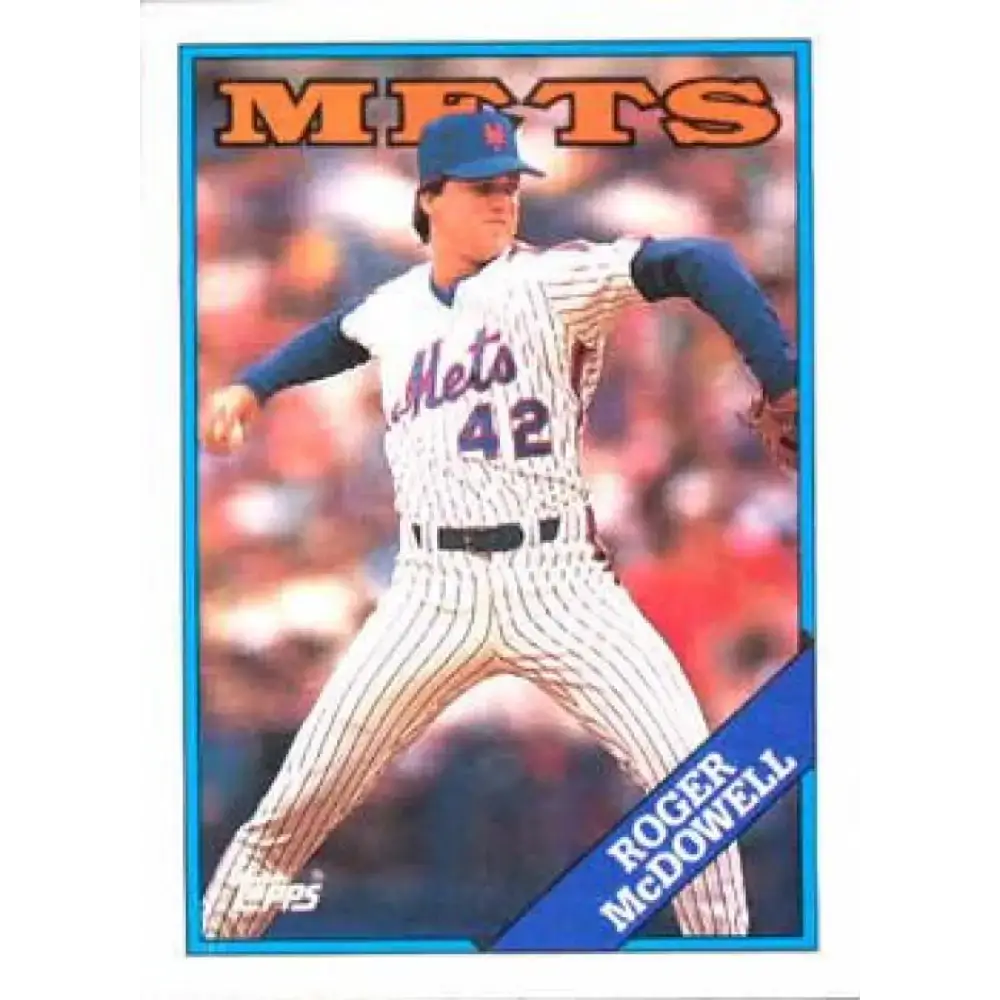 1988 Topps #355 Roger McDowell NM-MT New York Mets Baseball Card - Baseball Card Single