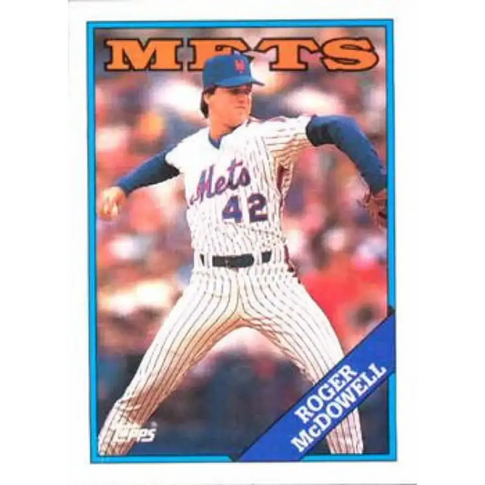 1988 Topps #355 Roger McDowell NM-MT New York Mets Baseball Card - Baseball Card Single