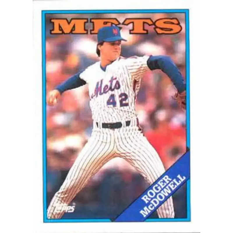 1988 Topps #355 Roger McDowell NM-MT New York Mets Baseball Card - Baseball Card Single