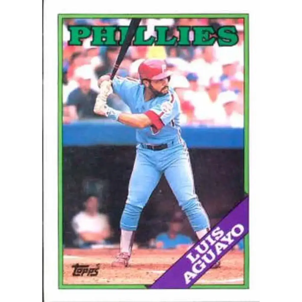 1988 Topps #356 Luis Aguayo NM-MT Philadelphia Phillies Baseball Card - Baseball Card Single