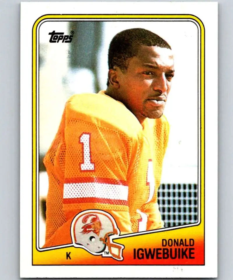 1988 Topps #357 Donald Igwebuike EX Excellent Tampa Bay Buccaneers Football Card - Football Card Single