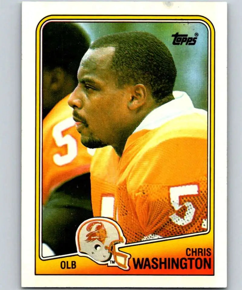 1988 Topps #359 Chris Washington EX Excellent Tampa Bay Buccaneers Football Card - Football Card Single