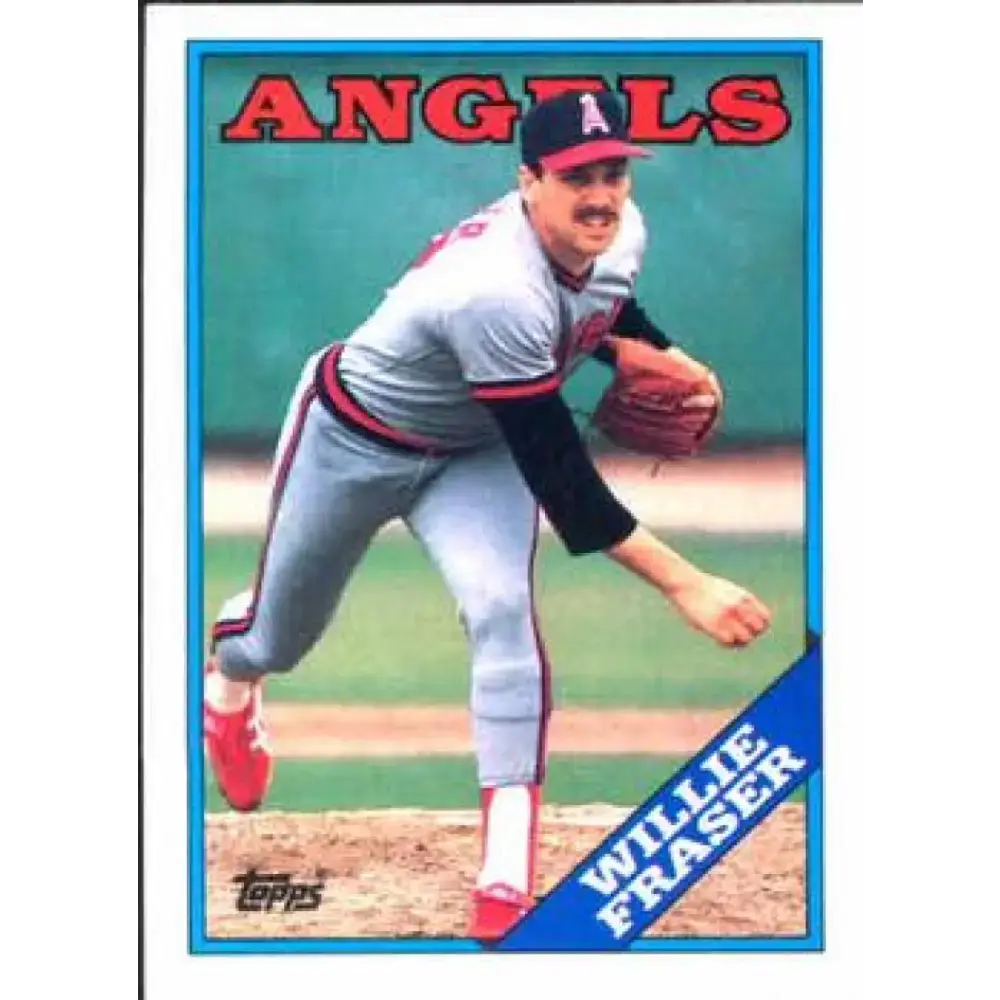 1988 Topps #363 Willie Fraser NM-MT California Angels Baseball Card - Baseball Card Single