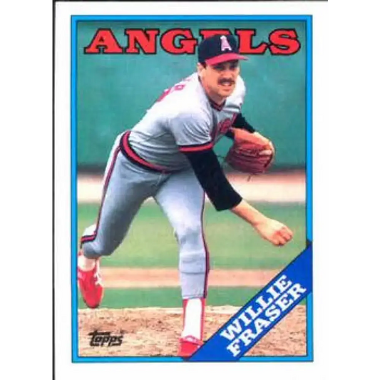 1988 Topps #363 Willie Fraser NM-MT California Angels Baseball Card - Baseball Card Single
