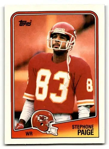 Stephone Paige Kansas City Chiefs football card from 1988 Topps #365