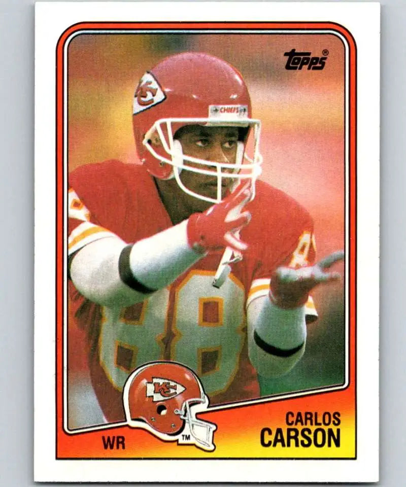 1988 Topps #366 Carlos Carson EX Excellent Kansas City Chiefs Football Card - Football Card Single