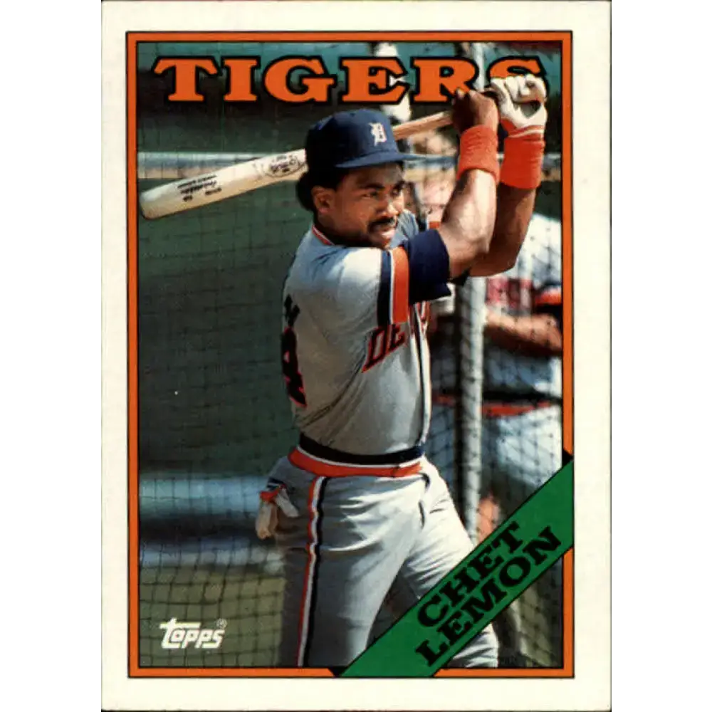1988 Topps #366 Chet Lemon NM-MT Detroit Tigers Baseball Card - Baseball Card Single