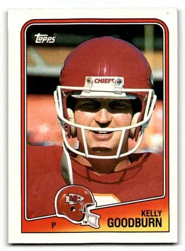 Kelly Goodburn Kansas City Chiefs football card from 1988 Topps set
