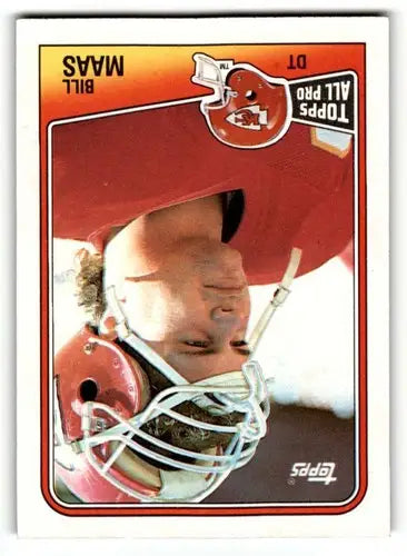 Football trading card of Maas Kansas City Chiefs from 1988 Topps series
