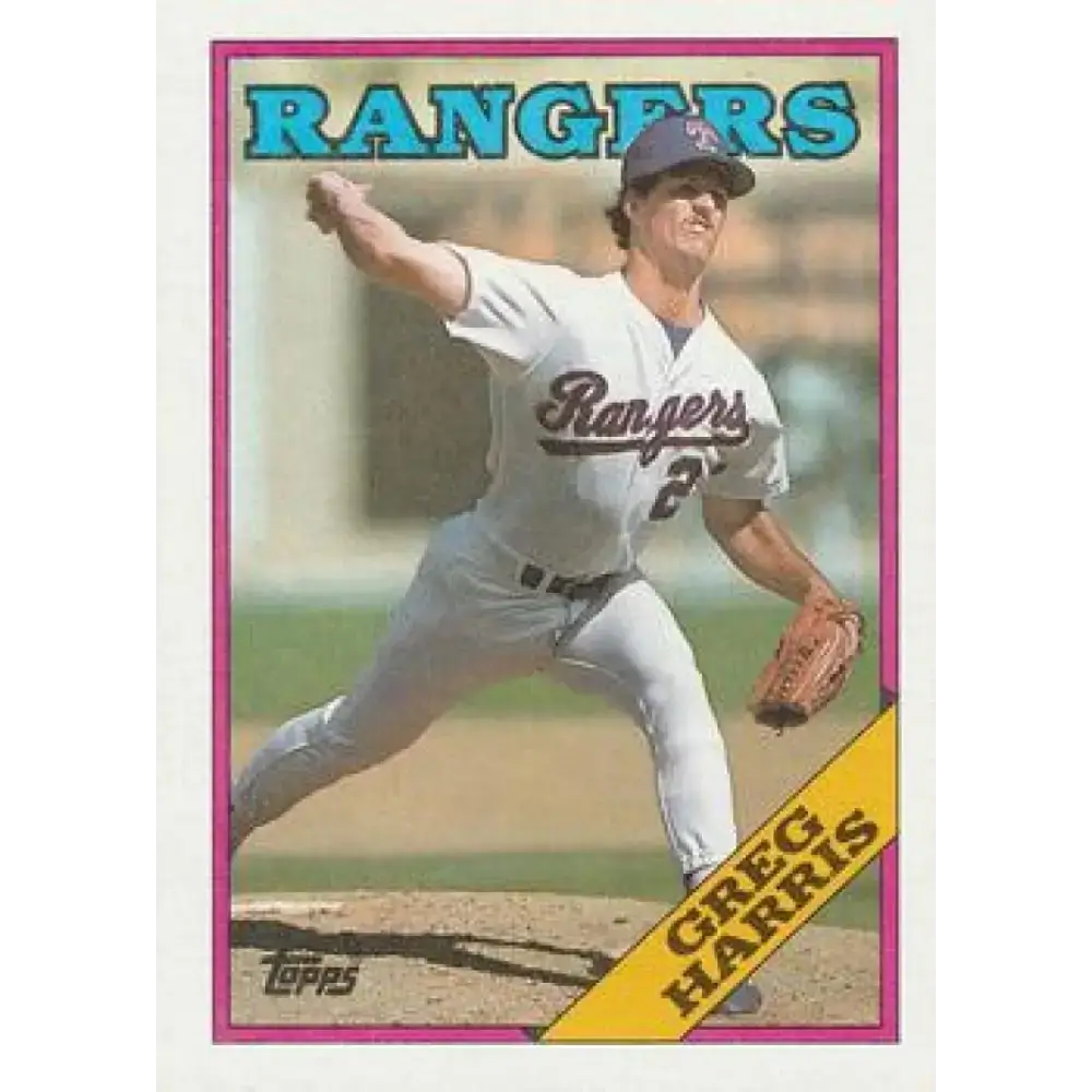 1988 Topps #369 Greg Harris NM-MT Texas Rangers Baseball Card - Baseball Card Single