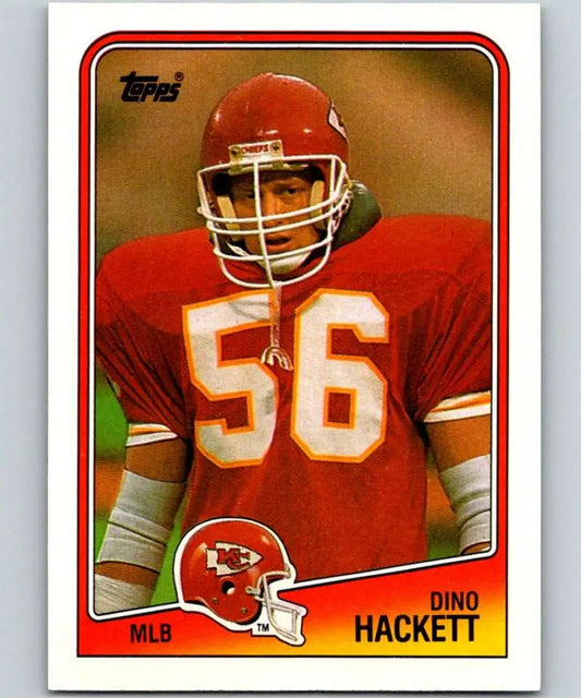 1988 Topps #370 Dino Hackett EX Excellent RC Rookie Kansas City Chiefs Football Card