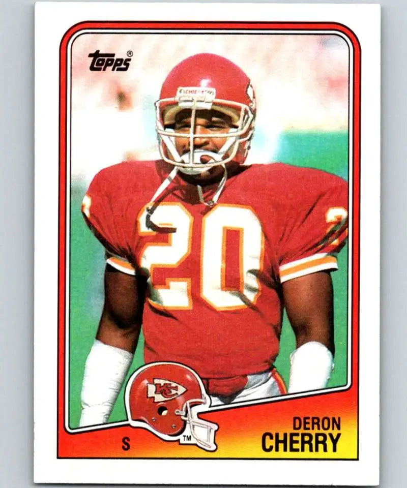 1988 Topps #371 Deron Cherry EX Excellent Kansas City Chiefs Football Card - Football Card Single