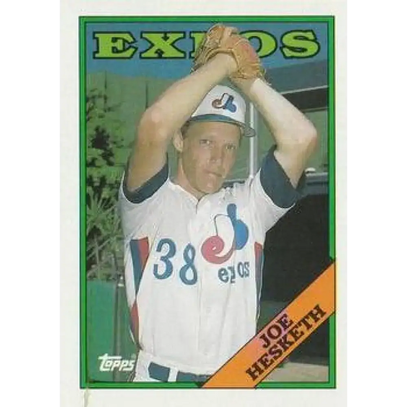 1988 Topps #371 Joe Hesketh NM-MT Montreal Expos Baseball Card - Baseball Card Single