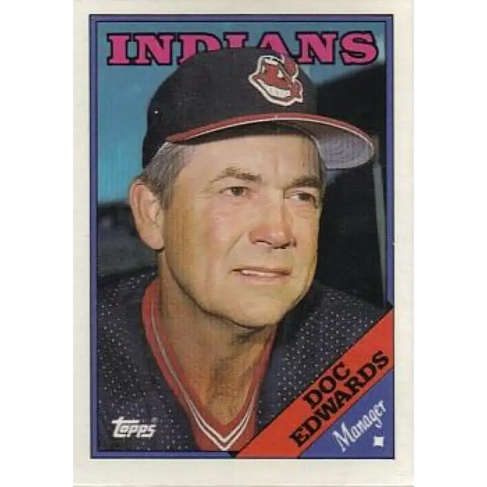 1988 Topps #374 Doc Edwards NM-MT Cleveland Indians Baseball Card - Baseball Card Single