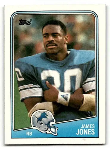 Original gloss James Jones Detroit Lions football card from 1988 Topps #375