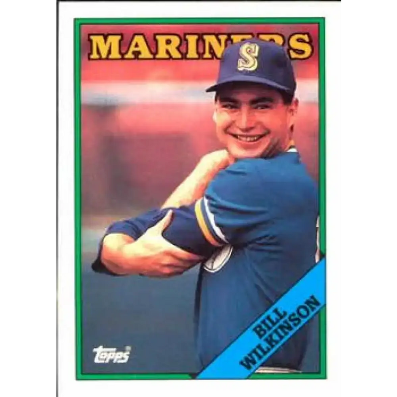 1988 Topps #376 Bill Wilkinson NM-MT Seattle Mariners Baseball Card - Baseball Card Single