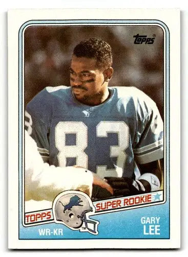Original gloss Gary Lee Detroit Lions football card from 1988 Topps #377