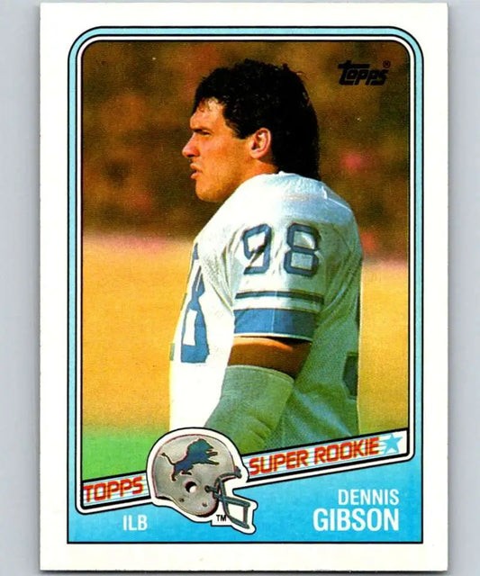 1988 Topps #380 Dennis Gibson EX Excellent RC Rookie Detroit Lions Football Card